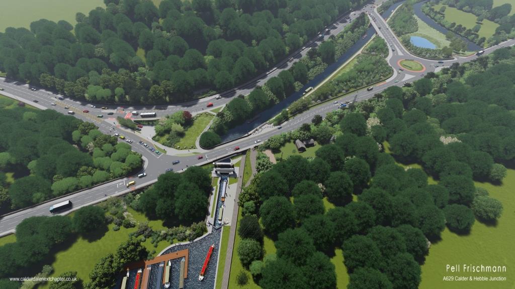 Birds eye view of the bridge and junction layout 
